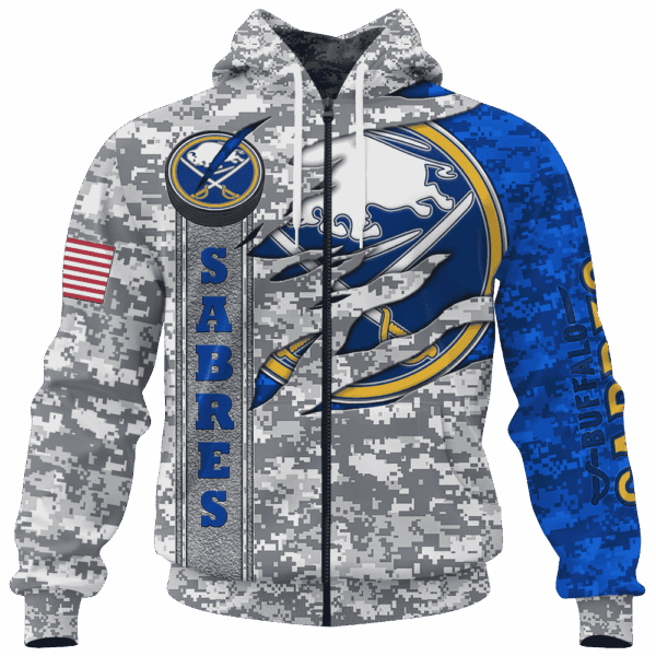 Sabres Camo Style Limited Edition Hoodie T-shirt Sweatshirt All Merchandise - Image 4