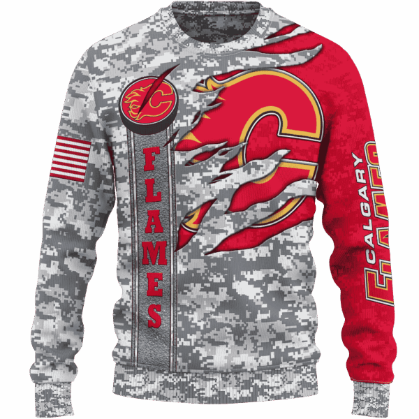 Flames Camo Style Limited Edition Hoodie T-shirt Sweatshirt All Merchandise - Image 2