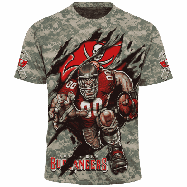 Buccaneers Camo Mascot Limited Edition Hoodie T-shirt Sweatshirt All Merchandise - Image 5