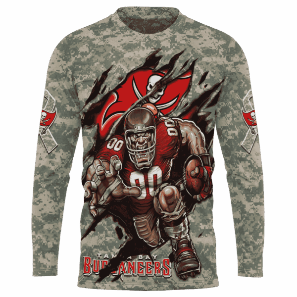 Buccaneers Camo Mascot Limited Edition Hoodie T-shirt Sweatshirt All Merchandise - Image 7