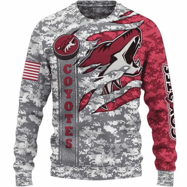 Coyotes Camo Style Limited Edition Hoodie T-shirt Sweatshirt All Merchandise - Image 2