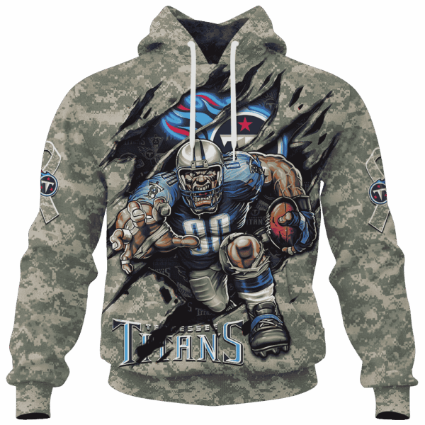 Titans Camo Mascot Limited Edition Hoodie T-shirt Sweatshirt All Merchandise