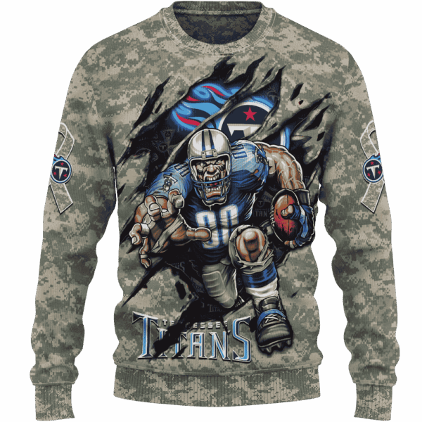 Titans Camo Mascot Limited Edition Hoodie T-shirt Sweatshirt All Merchandise - Image 2