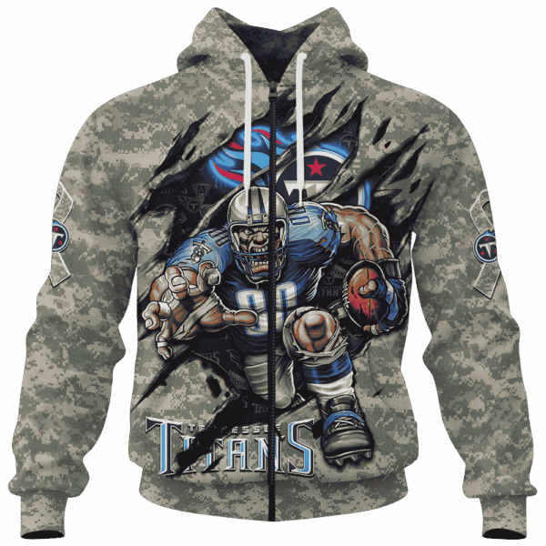 Titans Camo Mascot Limited Edition Hoodie T-shirt Sweatshirt All Merchandise - Image 4