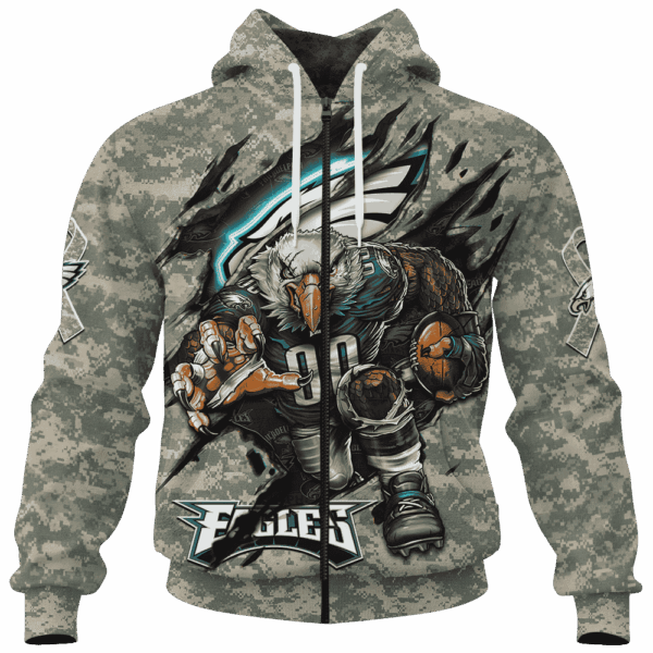Eagles Camo Mascot Limited Edition Hoodie T-shirt Sweatshirt All Merchandise - Image 4