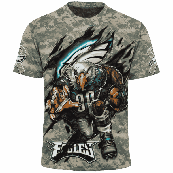 Eagles Camo Mascot Limited Edition Hoodie T-shirt Sweatshirt All Merchandise - Image 5