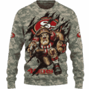 49ers Camo Mascot Limited Edition Hoodie T-shirt Sweatshirt All Merchandise