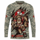 49ers Camo Mascot Limited Edition Hoodie T-shirt Sweatshirt All Merchandise