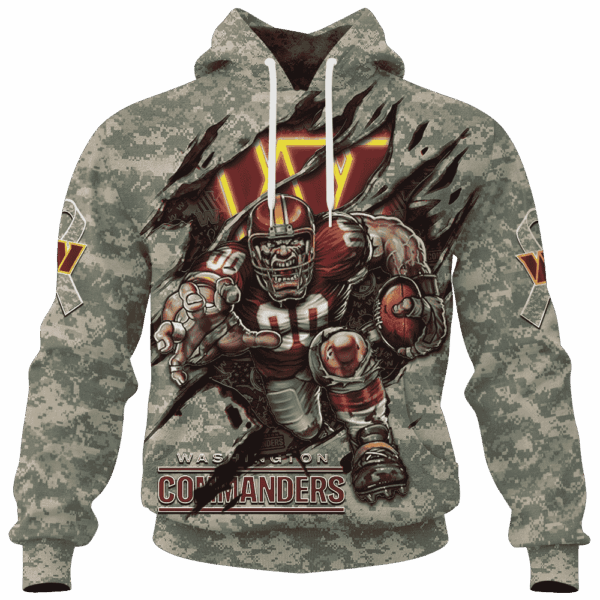 Commanders Camo Mascot Limited Edition Hoodie T-shirt Sweatshirt All Merchandise