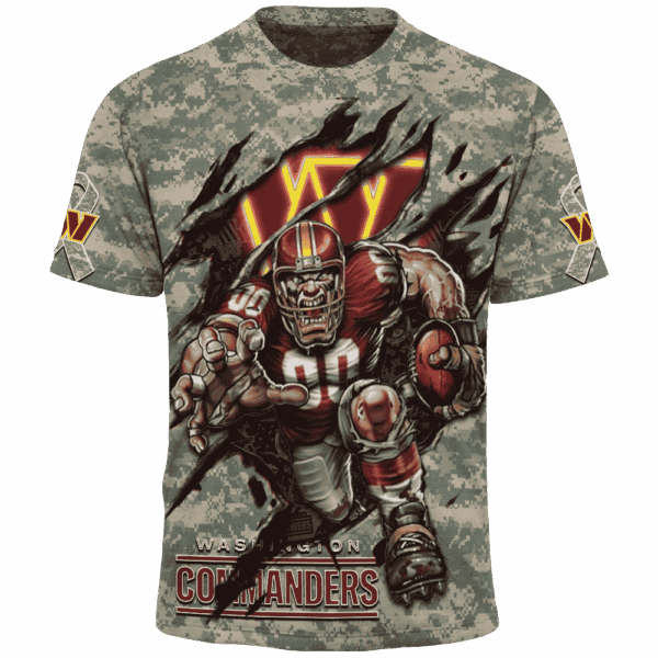 Commanders Camo Mascot Limited Edition Hoodie T-shirt Sweatshirt All Merchandise - Image 5