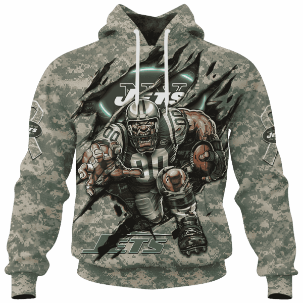 Jets Camo Mascot Limited Edition Hoodie T-shirt Sweatshirt All Merchandise
