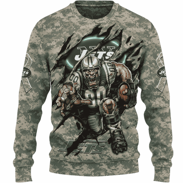Jets Camo Mascot Limited Edition Hoodie T-shirt Sweatshirt All Merchandise - Image 2