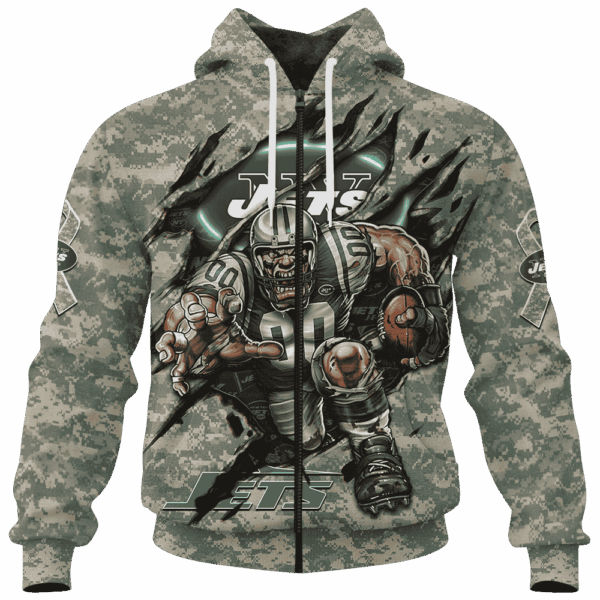 Jets Camo Mascot Limited Edition Hoodie T-shirt Sweatshirt All Merchandise - Image 4