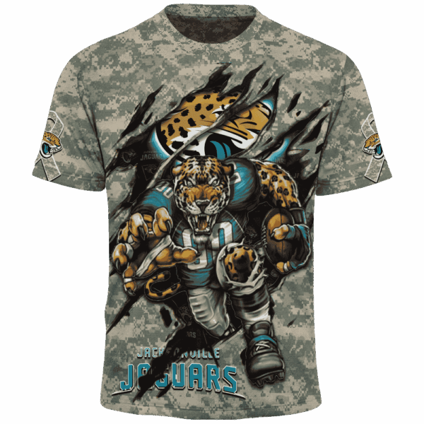 Jaguars Camo Mascot Limited Edition Hoodie T-shirt Sweatshirt All Merchandise - Image 5