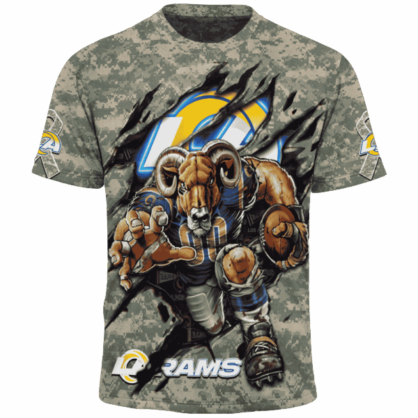 Rams Camo Mascot Limited Edition Hoodie T-shirt Sweatshirt All Merchandise - Image 5