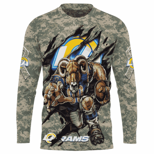 Rams Camo Mascot Limited Edition Hoodie T-shirt Sweatshirt All Merchandise - Image 7