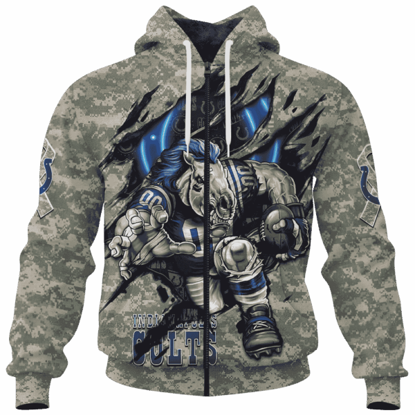 Colts Camo Mascot Limited Edition Hoodie T-shirt Sweatshirt All Merchandise - Image 4