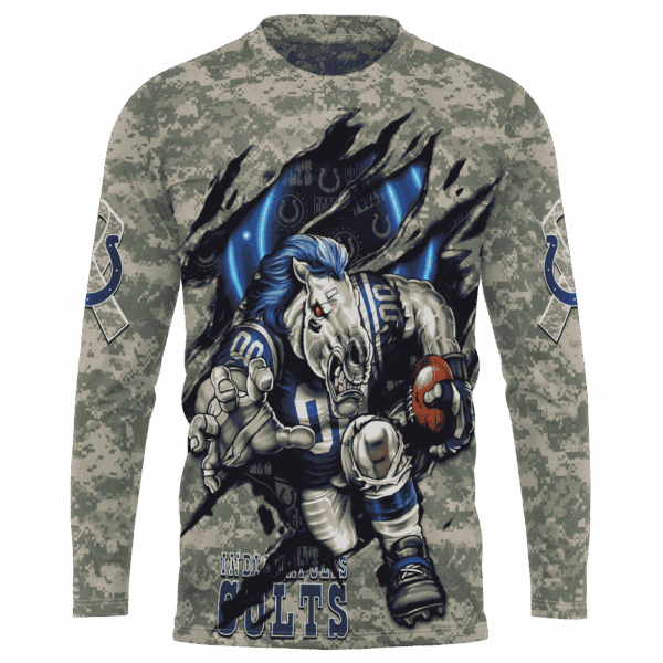 Colts Camo Mascot Limited Edition Hoodie T-shirt Sweatshirt All Merchandise - Image 7