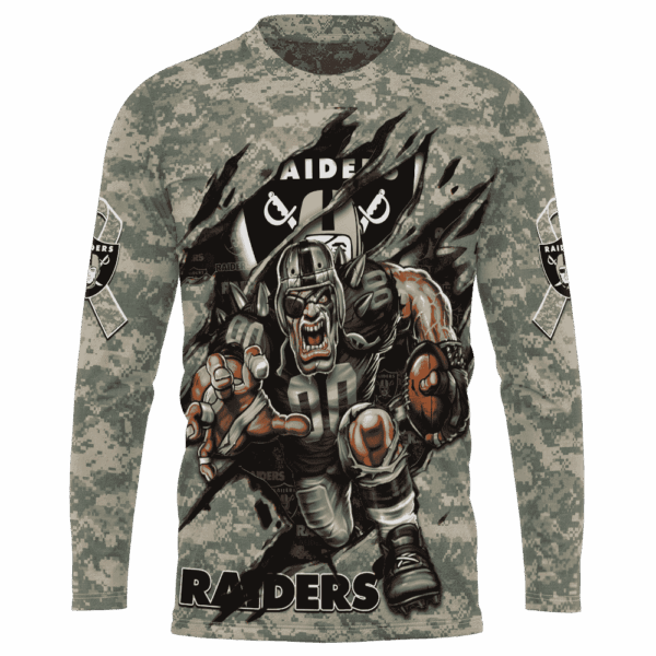 Raiders Camo Mascot Limited Edition Hoodie T-shirt Sweatshirt All Merchandise - Image 7