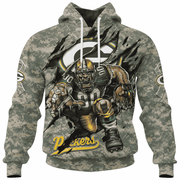 Packers Camo Mascot Limited Edition Hoodie T-shirt Sweatshirt All Merchandise
