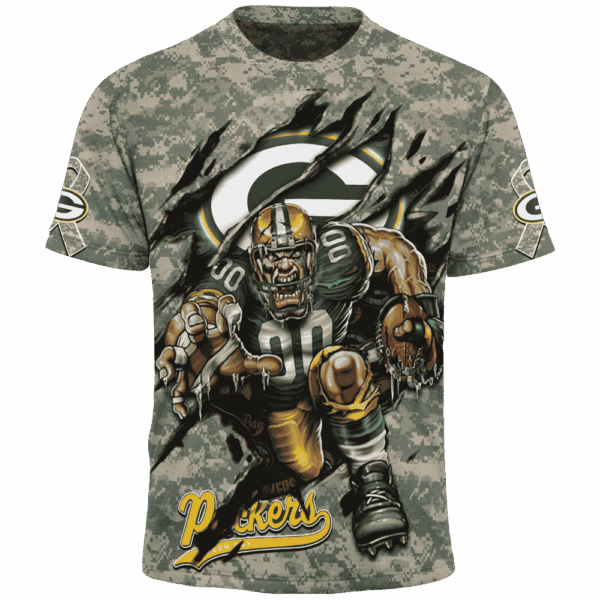 Packers Camo Mascot Limited Edition Hoodie T-shirt Sweatshirt All Merchandise - Image 5