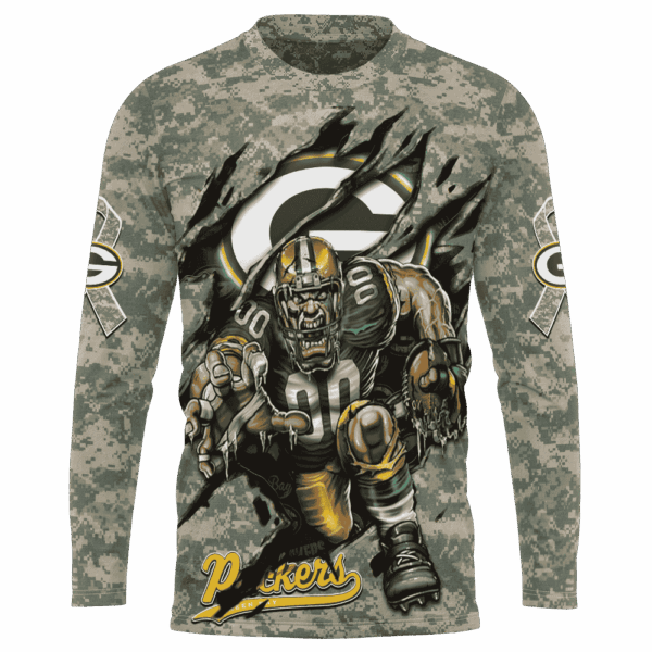 Packers Camo Mascot Limited Edition Hoodie T-shirt Sweatshirt All Merchandise - Image 7