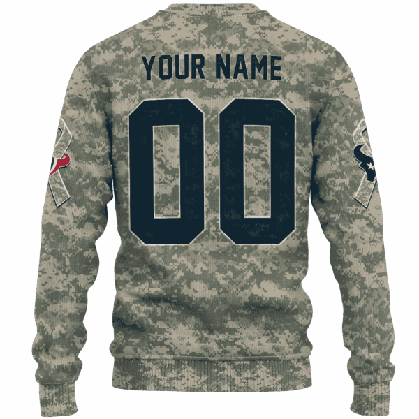 Texans Camo Mascot Limited Edition Hoodie T-shirt Sweatshirt All Merchandise - Image 3
