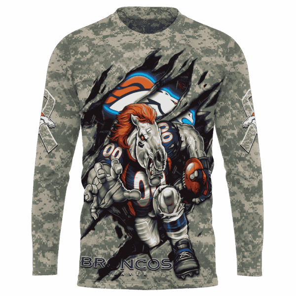 Broncos Camo Mascot Limited Edition Hoodie T-shirt Sweatshirt All Merchandise - Image 7