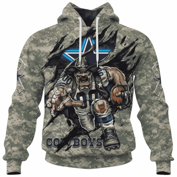 Cowboys Camo Mascot Limited Edition Hoodie T-shirt Sweatshirt All Merchandise