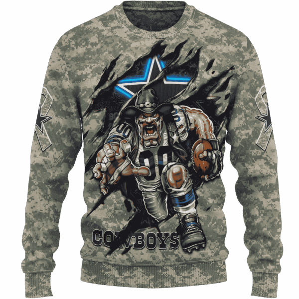 Cowboys Camo Mascot Limited Edition Hoodie T-shirt Sweatshirt All Merchandise - Image 2