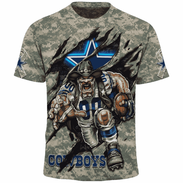 Cowboys Camo Mascot Limited Edition Hoodie T-shirt Sweatshirt All Merchandise - Image 5