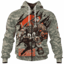 Browns Camo Mascot Limited Edition Hoodie T-shirt Sweatshirt All Merchandise