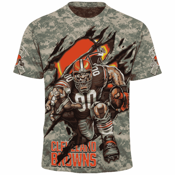 Browns Camo Mascot Limited Edition Hoodie T-shirt Sweatshirt All Merchandise - Image 5