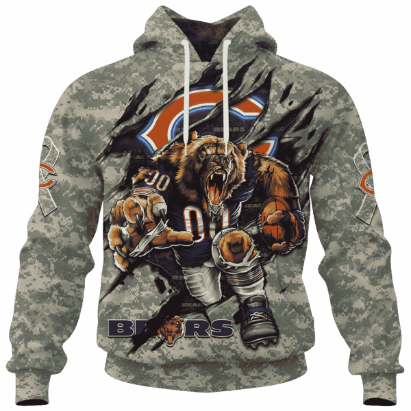 Bears Camo Mascot Limited Edition Hoodie T-shirt Sweatshirt All Merchandise