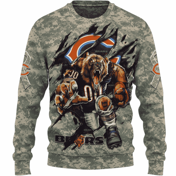 Bears Camo Mascot Limited Edition Hoodie T-shirt Sweatshirt All Merchandise - Image 2