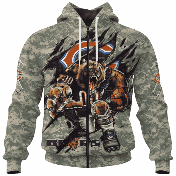 Bears Camo Mascot Limited Edition Hoodie T-shirt Sweatshirt All Merchandise - Image 4