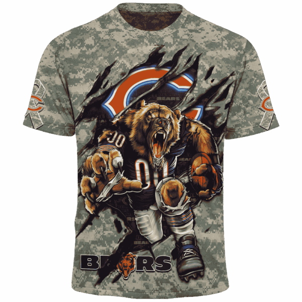 Bears Camo Mascot Limited Edition Hoodie T-shirt Sweatshirt All Merchandise - Image 5