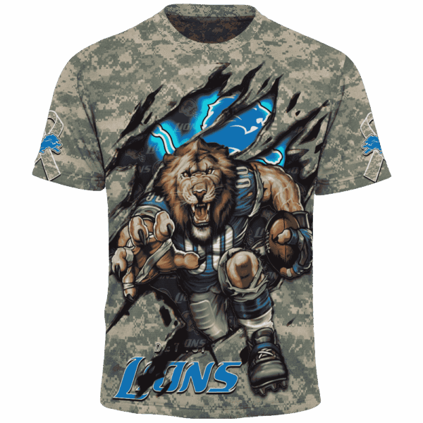 Lions Camo Mascot Limited Edition Hoodie T-shirt Sweatshirt All Merchandise - Image 5