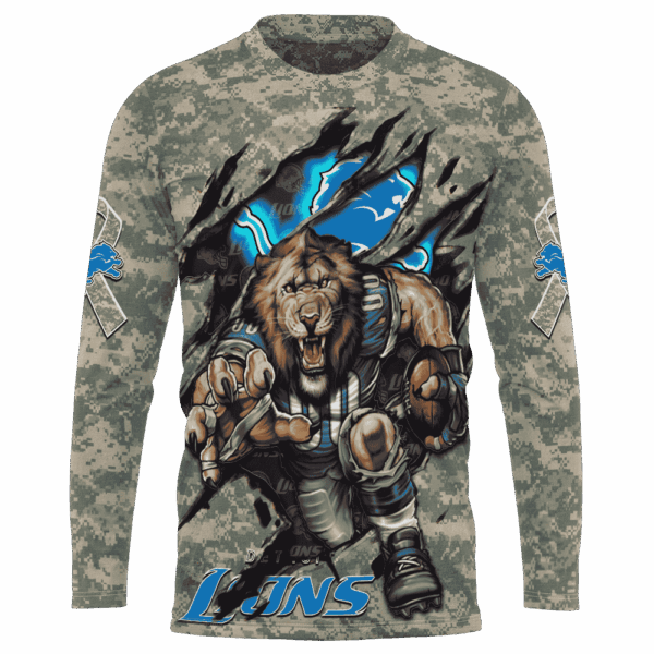 Lions Camo Mascot Limited Edition Hoodie T-shirt Sweatshirt All Merchandise - Image 7