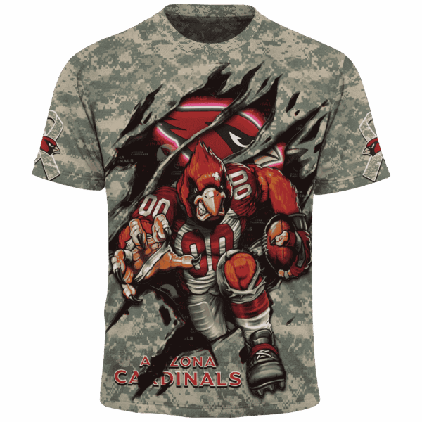 Cardinals Camo Mascot Limited Edition Hoodie T-shirt Sweatshirt All Merchandise - Image 5