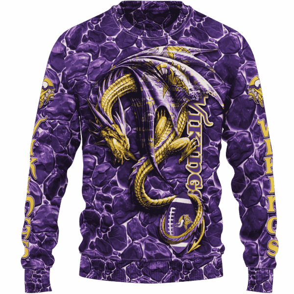 Vikings Legend Dragon Limited Edition Hoodie T-shirt Sweatshirt All Merchandise - Image 2