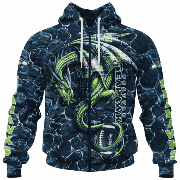 Seahawks Legend Dragon Limited Edition Hoodie T-shirt Sweatshirt All Merchandise - Image 4
