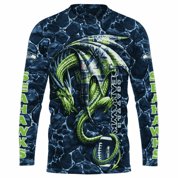 Seahawks Legend Dragon Limited Edition Hoodie T-shirt Sweatshirt All Merchandise - Image 7