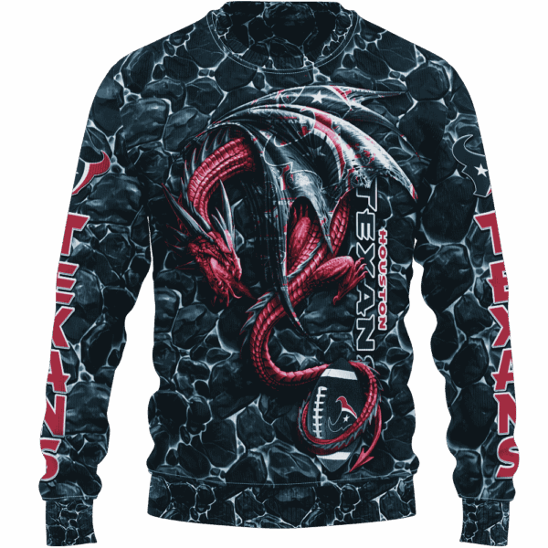 Texans Legend Dragon Limited Edition Hoodie T-shirt Sweatshirt All Merchandise - Image 2