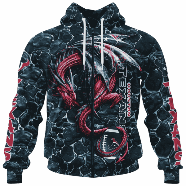Texans Legend Dragon Limited Edition Hoodie T-shirt Sweatshirt All Merchandise - Image 4