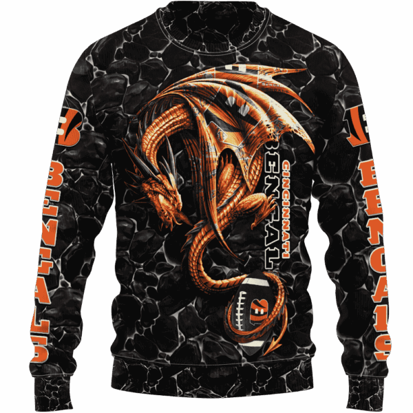 Bengals Legend Dragon Limited Edition Hoodie T-shirt Sweatshirt All Merchandise - Image 2