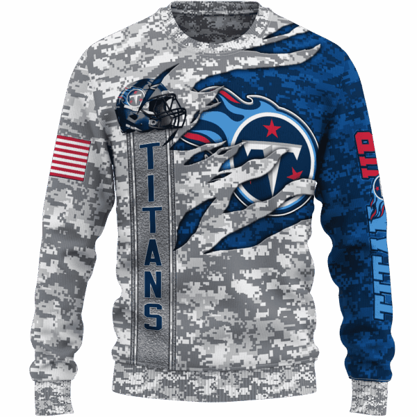 Titans Camo US Limited Edition Hoodie T-shirt Sweatshirt All Merchandise - Image 2