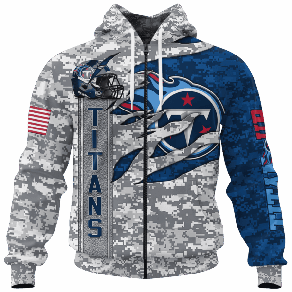 Titans Camo US Limited Edition Hoodie T-shirt Sweatshirt All Merchandise - Image 4