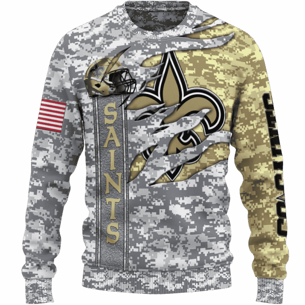 Saints Camo US Limited Edition Hoodie T-shirt Sweatshirt All Merchandise - Image 2
