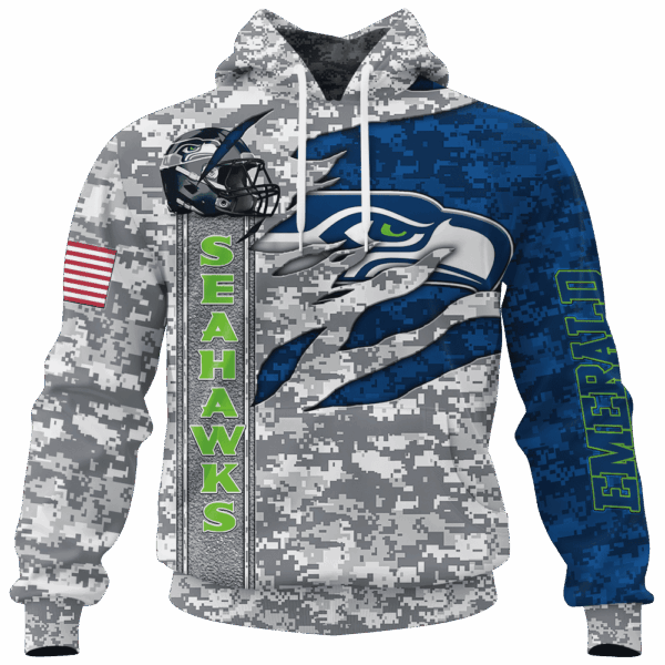 Seahawks Camo US Limited Edition Hoodie T-shirt Sweatshirt All Merchandise